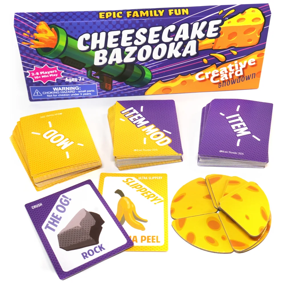 Cheesecake Bazooka box, cards and cheese tokens